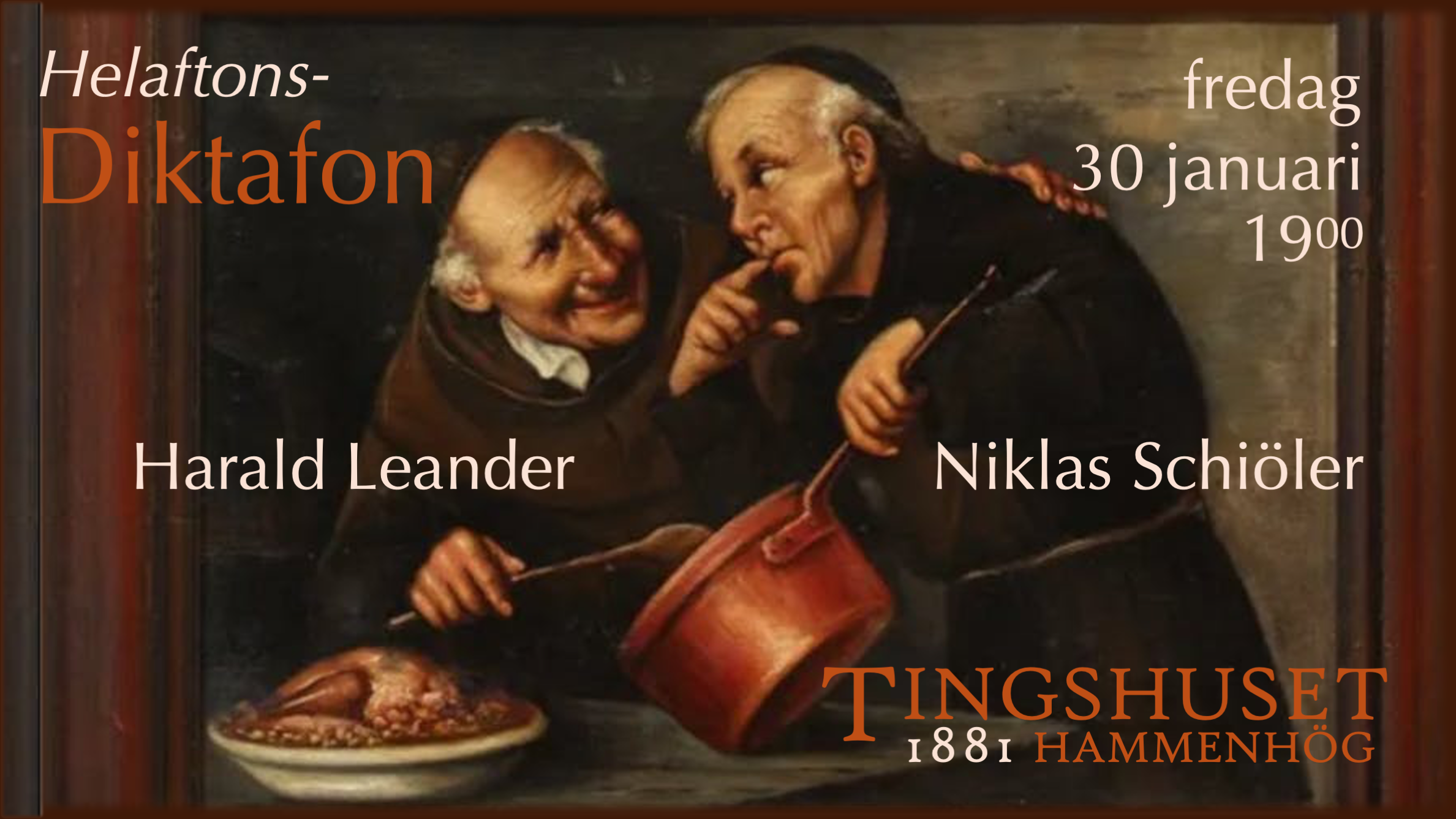 Diktafon - helafton med mat, dryck & poesi